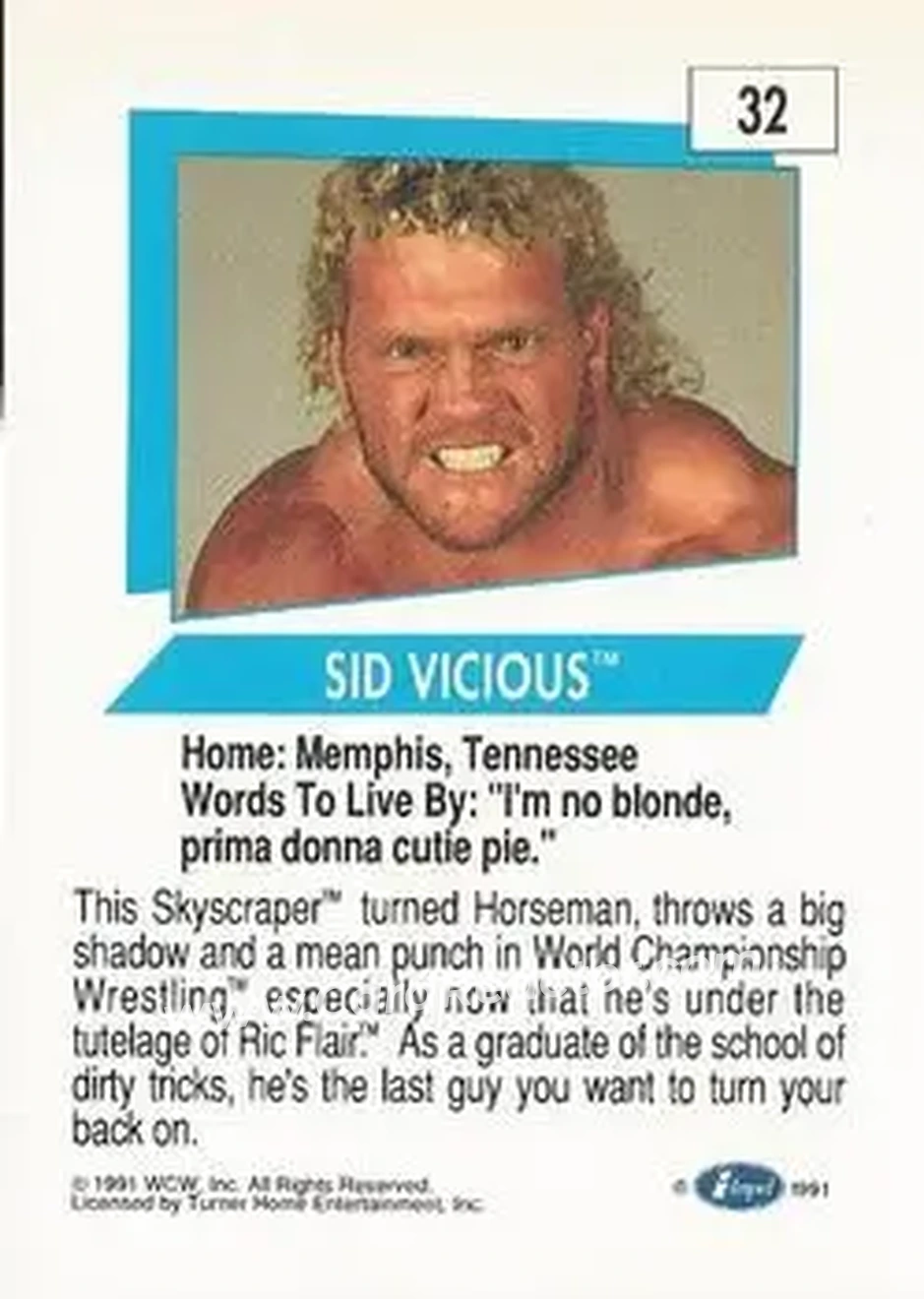 1991 Impel WCW #32 - Sid Vicious