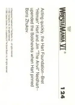 1990 Classic WWF The History of Wrestlemania #124 - Card #124