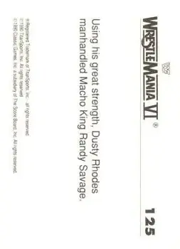 1990 Classic WWF The History of Wrestlemania #125 - Card #125 1990 Classic WWF The History of Wrestlemania #125 - Card #125