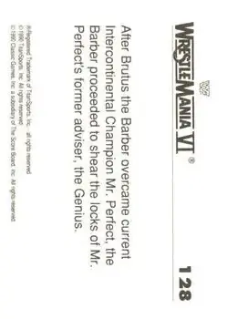 1990 Classic WWF The History of Wrestlemania #128 - Card #128 1990 Classic WWF The History of Wrestlemania #128 - Card #128