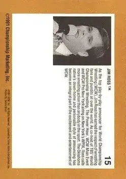 1991 Championship Marketing WCW #15 - Jim Ross - Back 1991 Championship Marketing WCW #15 - Jim Ross - Back