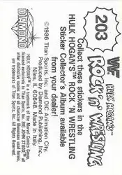 1986 Hulk Hogan's Rock 'n' Wrestling Stickers #203 - Card #203