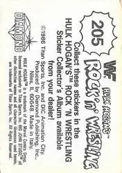 1986 Hulk Hogan's Rock 'n' Wrestling Stickers #205 - Card #205