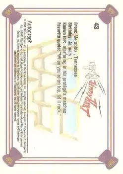 1991 Classic WWF Superstars #43 - Jimmy "Mouth of the South" Hart - Back
