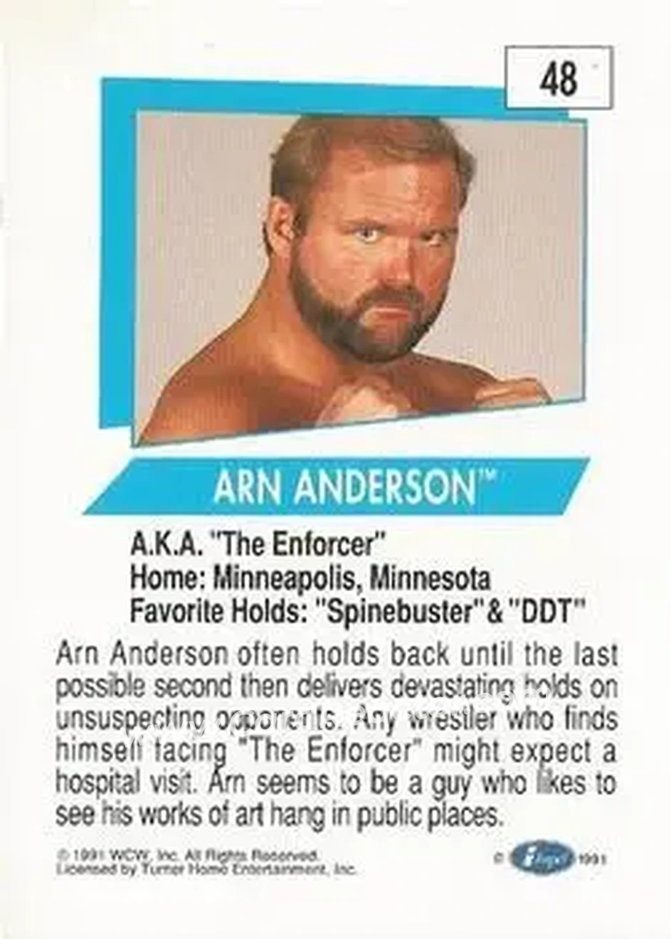 1991 Impel WCW #48 - Arn Anderson 1991 Impel WCW #48 - Arn Anderson