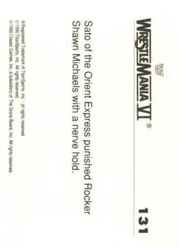 1990 Classic WWF The History of Wrestlemania #131 - Card #131 - Back