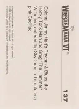 1990 Classic WWF The History of Wrestlemania #137 - Rhythm & Blues - Back