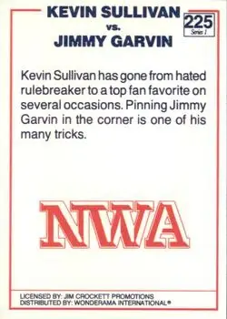 1988 Wonderama NWA #225 - Card #225 - Back