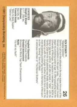 1991 Championship Marketing WCW #26 - Rick Steiner - Back