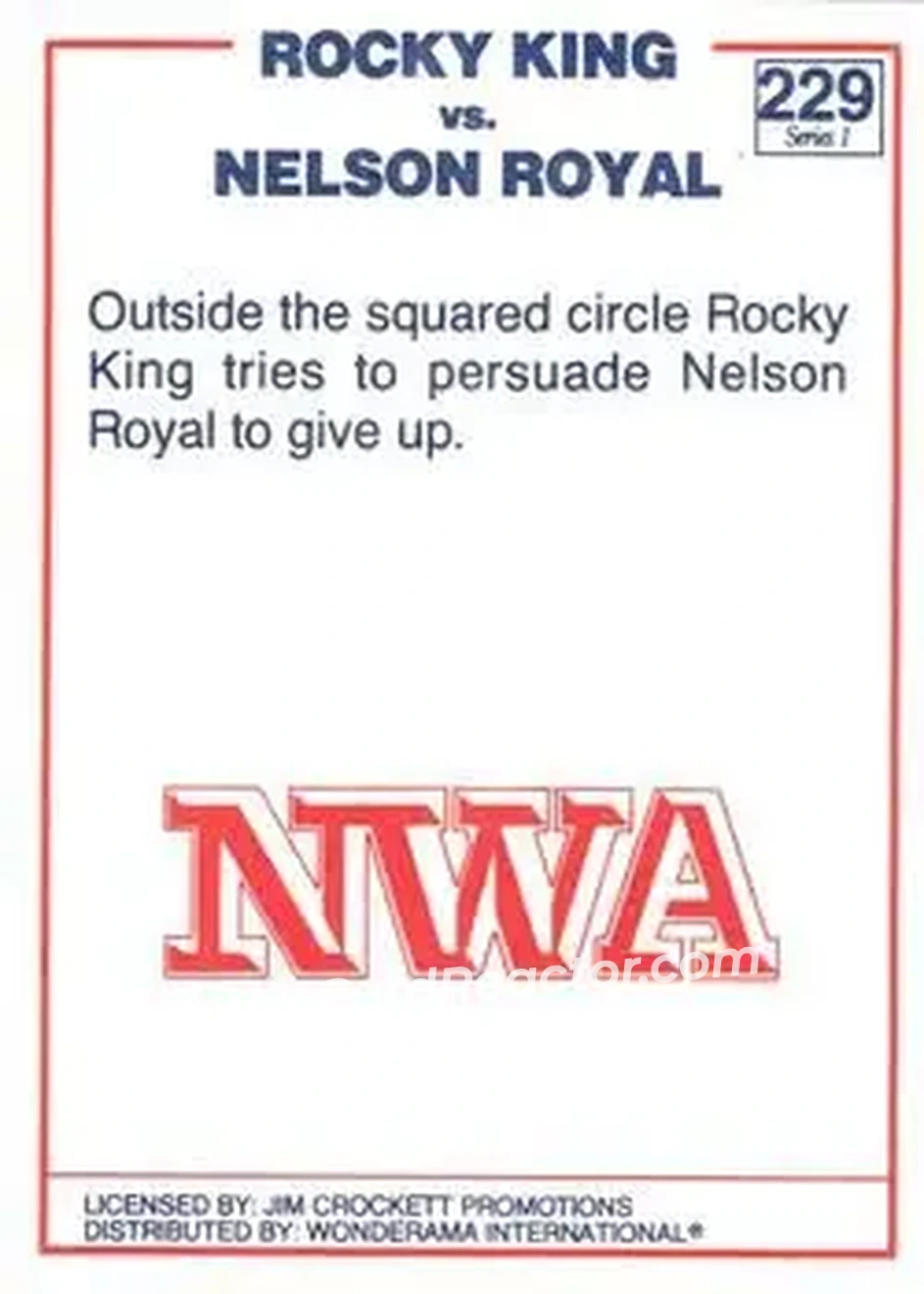 1988 Wonderama NWA #229 - Card #229