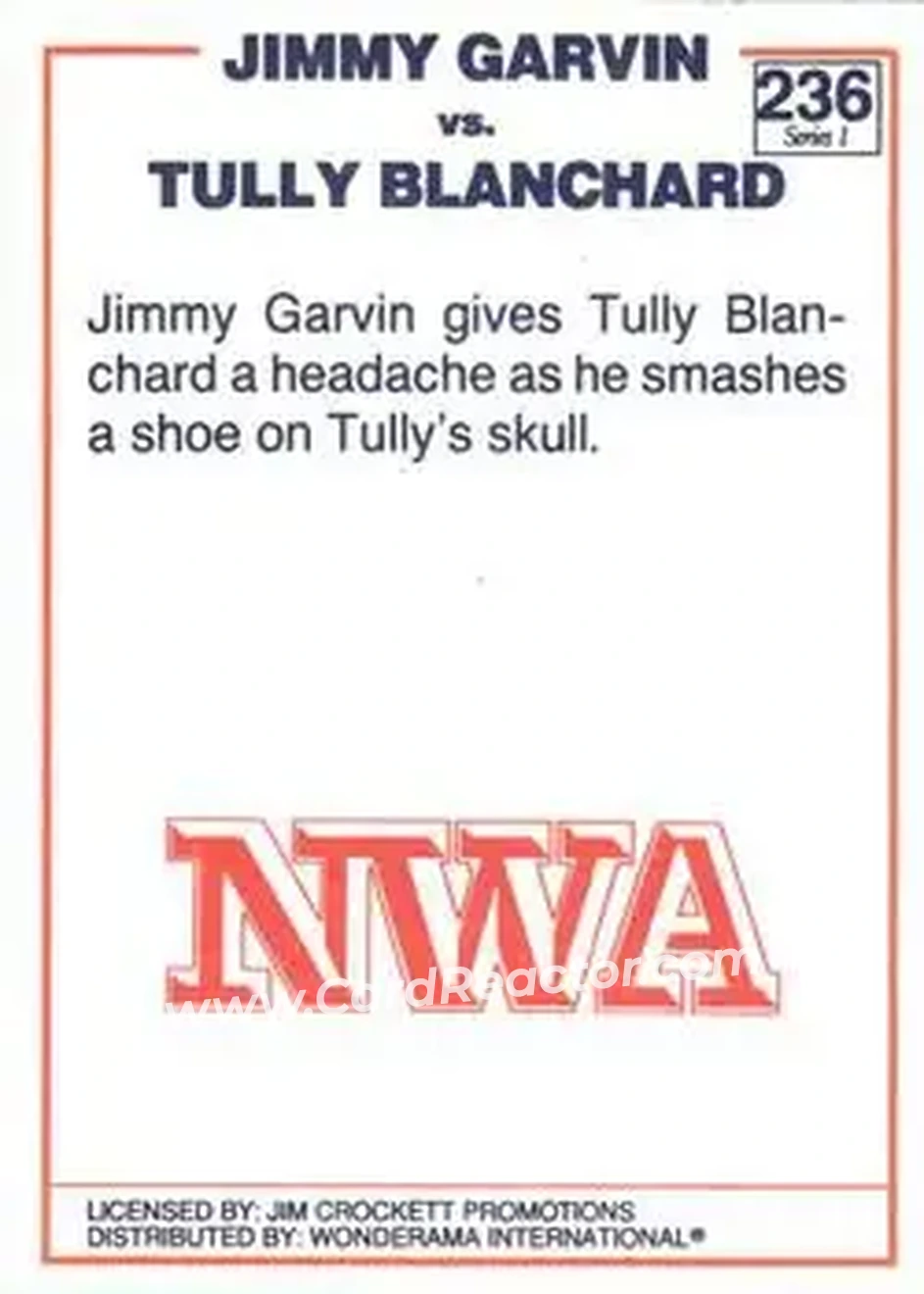 1988 Wonderama NWA #236 - Card #236