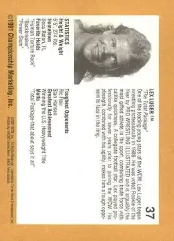 1991 Championship Marketing WCW #37 - Card #37 1991 Championship Marketing WCW #37 - Card #37