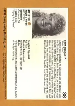 1991 Championship Marketing WCW #38 - Card #38 - Back