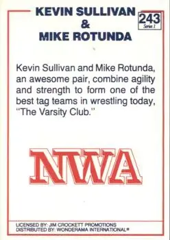 1988 Wonderama NWA #243 - Card #243 - Back