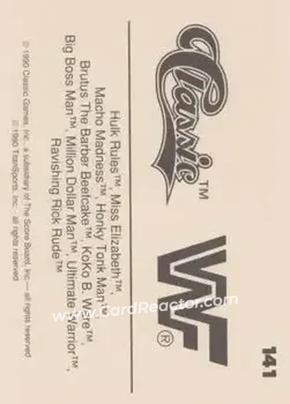 1990 Classic WWF #141 - Ravishing Rick Rude
