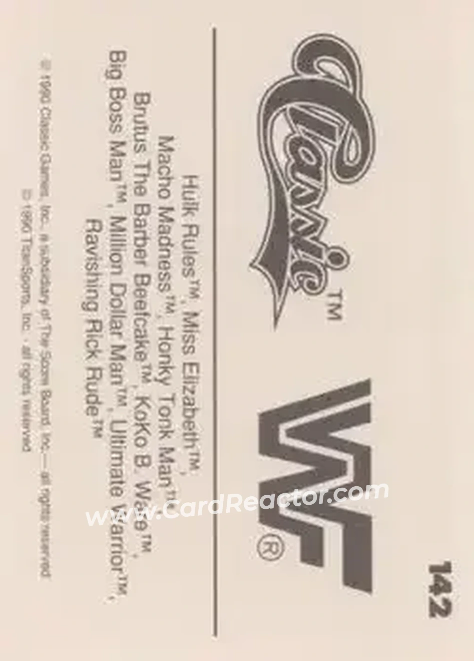 1990 Classic WWF #142 - Big Boss Man