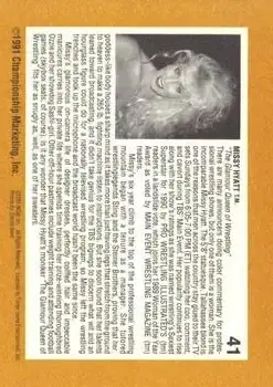 1991 Championship Marketing WCW #41 - Missy Hyatt - Back 1991 Championship Marketing WCW #41 - Missy Hyatt - Back
