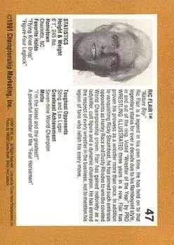 1991 Championship Marketing WCW #47 - Card #47 - Back