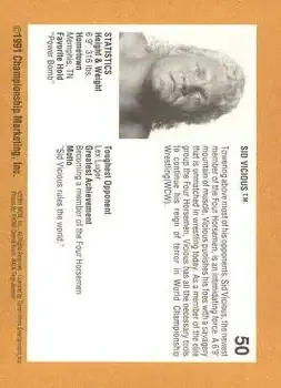 1991 Championship Marketing WCW #50 - Card #50 - Back