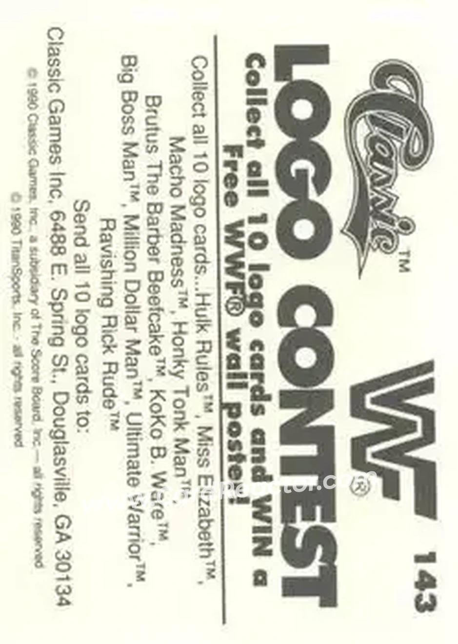 1990 Classic WWF #143 - Brutus "The Barber" Beefcake