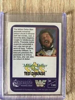 1991 Merlin WWF (Italian) #91 - "The Million Dollar Man" Ted DiBiase - Back