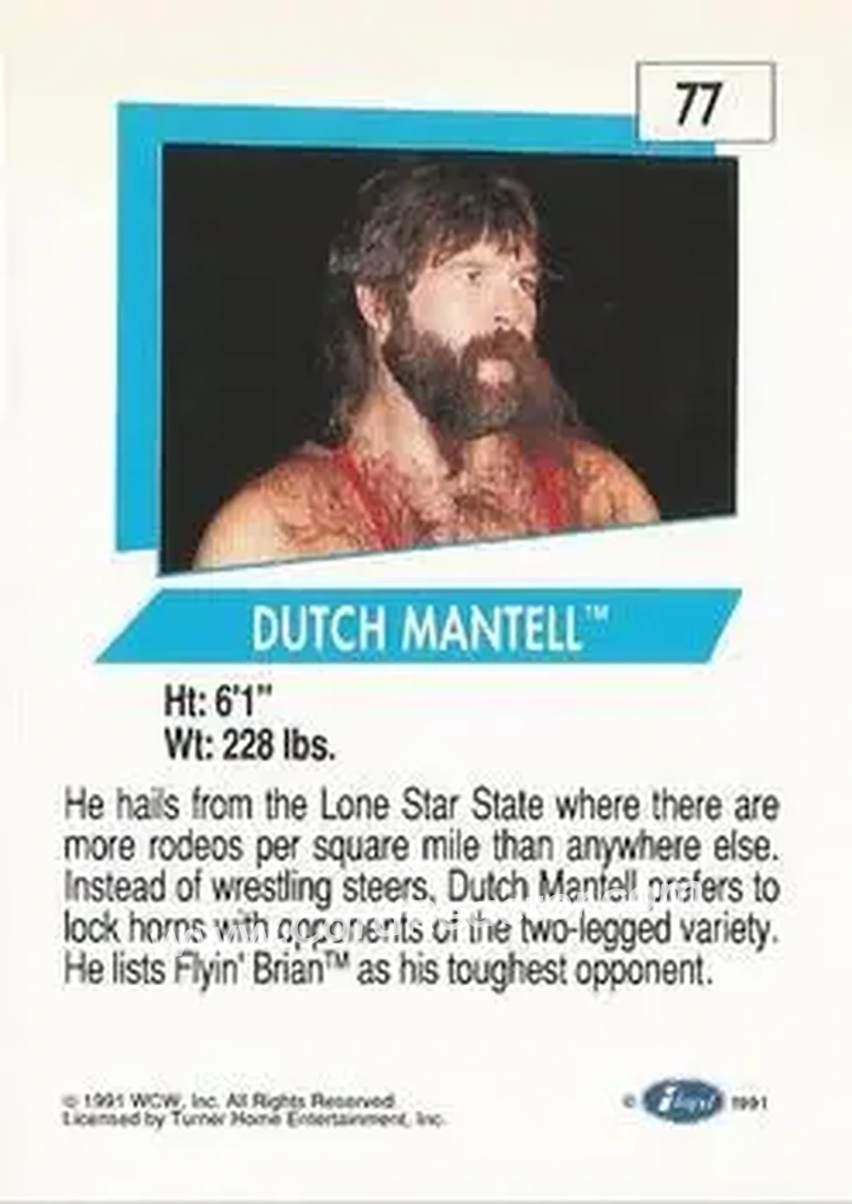 1991 Impel WCW #77 - Dutch Mantell