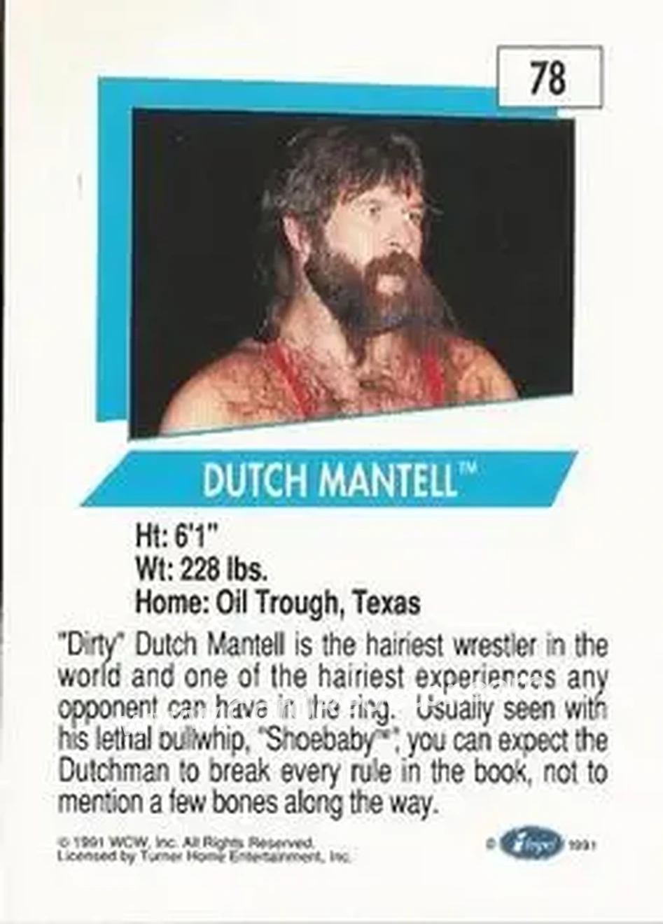 1991 Impel WCW #78 - Dutch Mantell