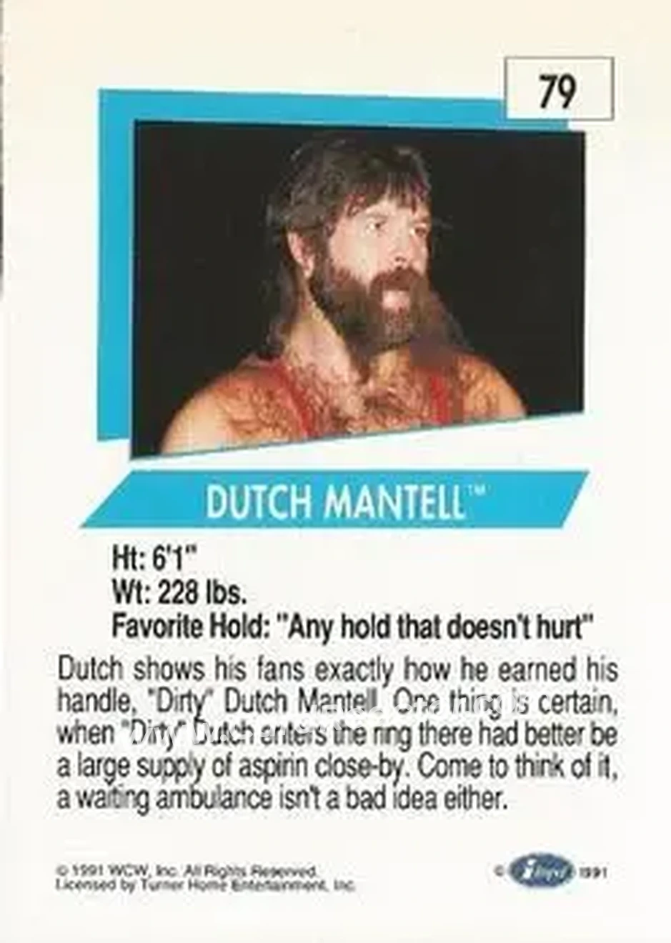 1991 Impel WCW #79 - Dutch Mantell