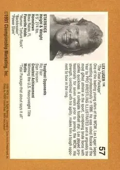 1991 Championship Marketing WCW #57 - Card #57 - Back