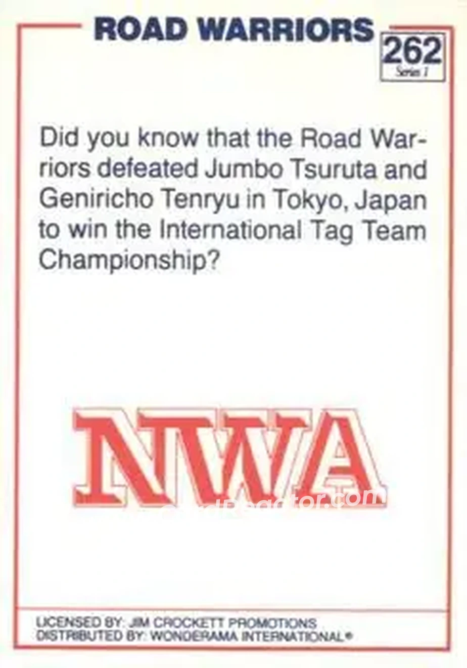 1988 Wonderama NWA #262 - Card #262