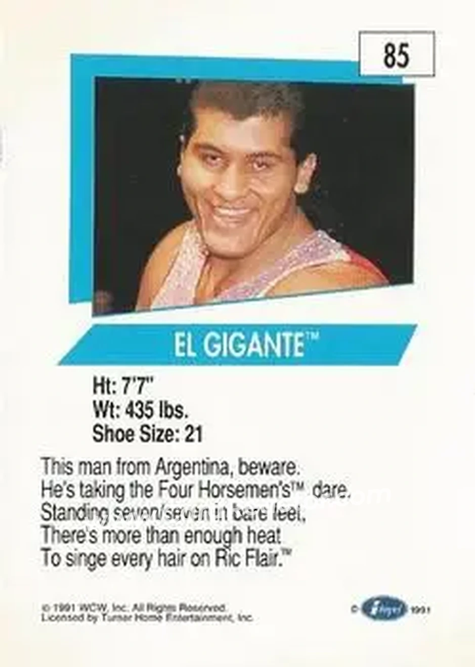 1991 Impel WCW #85 - El Gigante