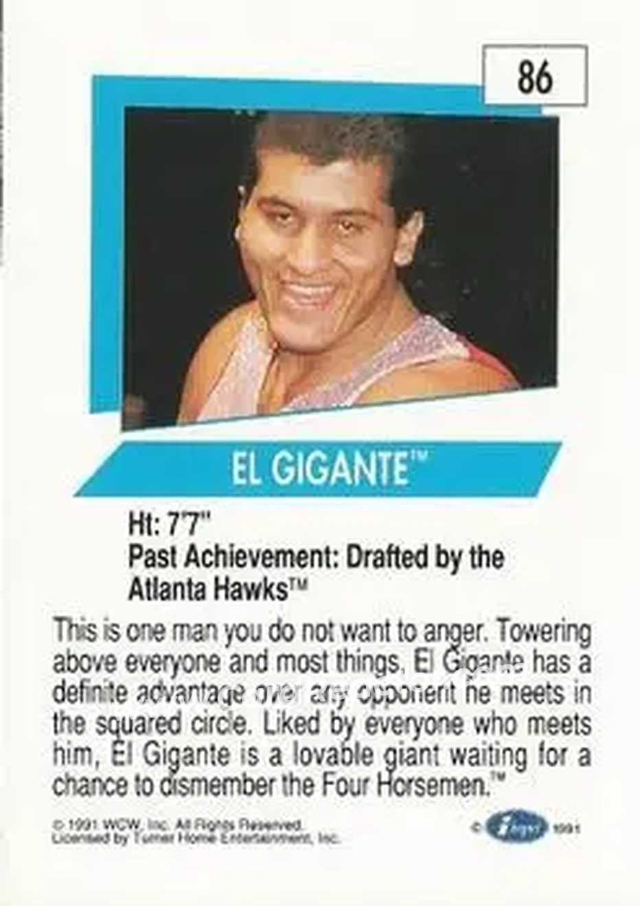 1991 Impel WCW #86 - El Gigante