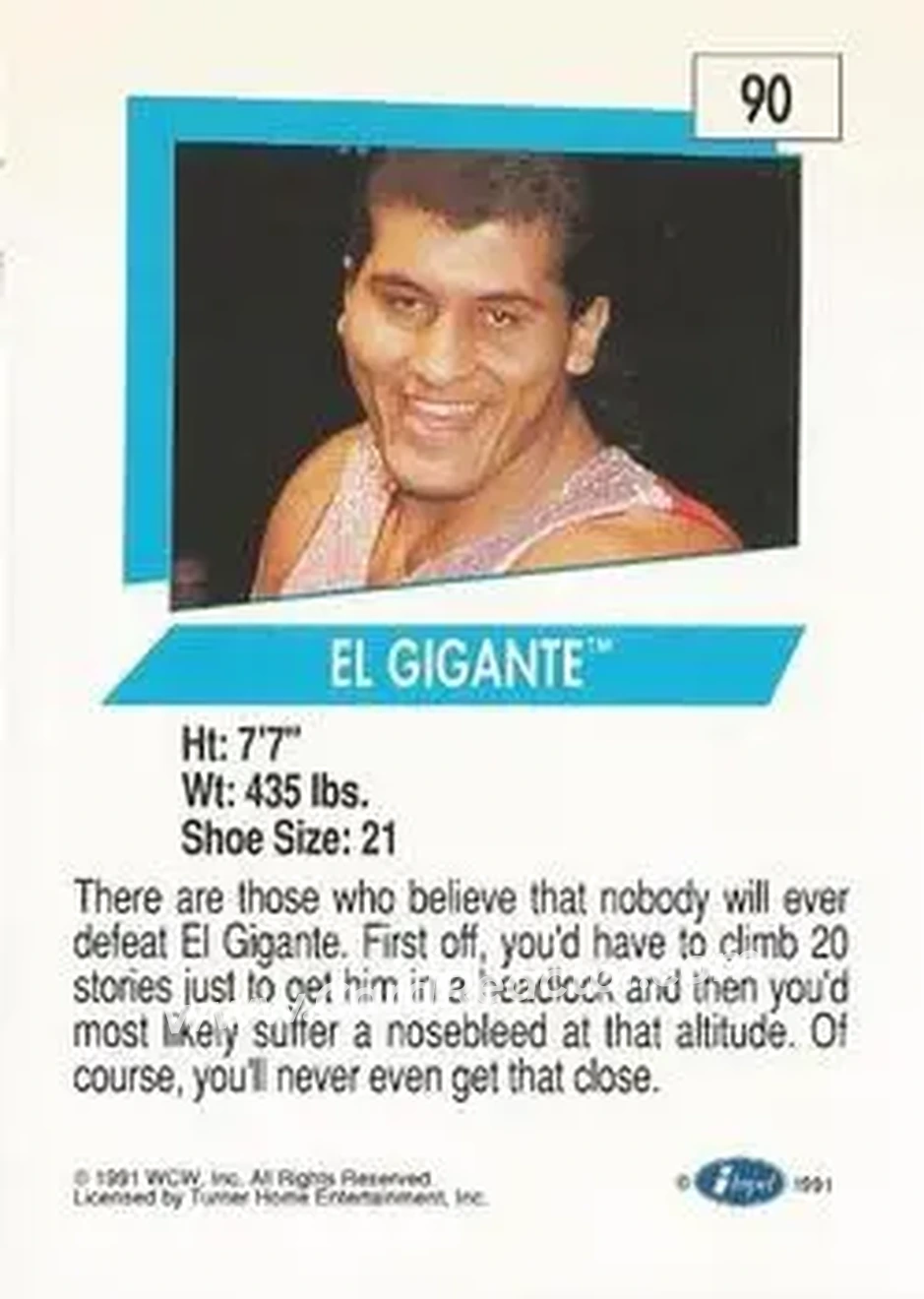 1991 Impel WCW #90 - El Gigante