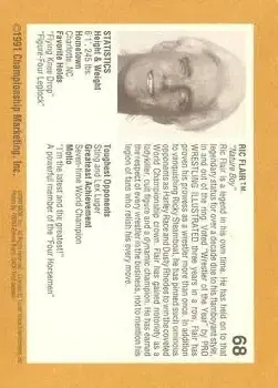 1991 Championship Marketing WCW #68 - Card #68 - Back 1991 Championship Marketing WCW #68 - Card #68 - Back