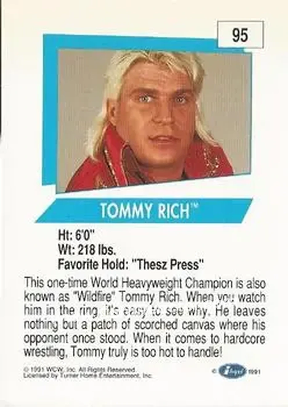 1991 Impel WCW #95 - Tommy Rich