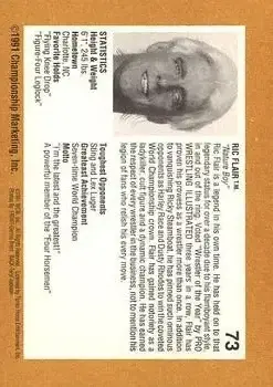 1991 Championship Marketing WCW #73 - Card #73