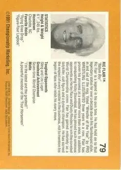 1991 Championship Marketing WCW #79 - Card #79 - Back