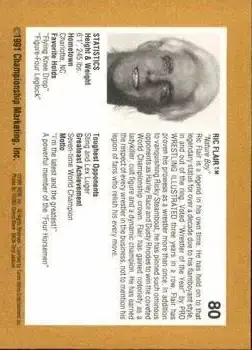 1991 Championship Marketing WCW #80 - Card #80 - Back