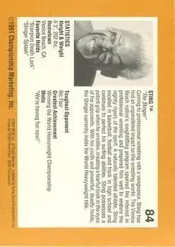 1991 Championship Marketing WCW #84 - Card #84 - Back