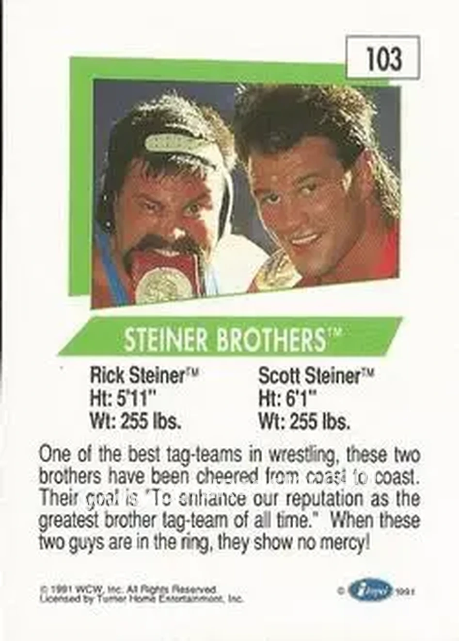 1991 Impel WCW #103 - The Steiner Brothers 1991 Impel WCW #103 - The Steiner Brothers