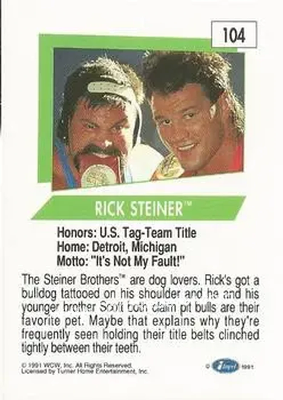 1991 Impel WCW #104 - The Steiner Brothers
