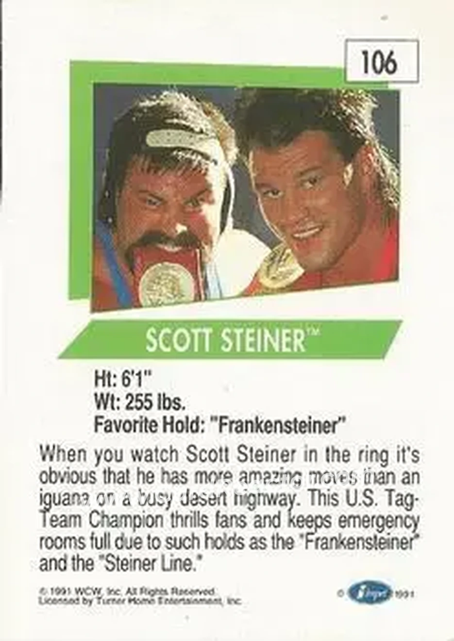 1991 Impel WCW #106 - The Steiner Brothers