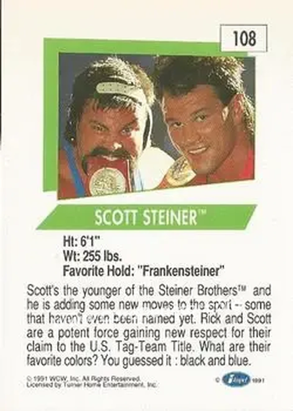 1991 Impel WCW #108 - The Steiner Brothers 1991 Impel WCW #108 - The Steiner Brothers