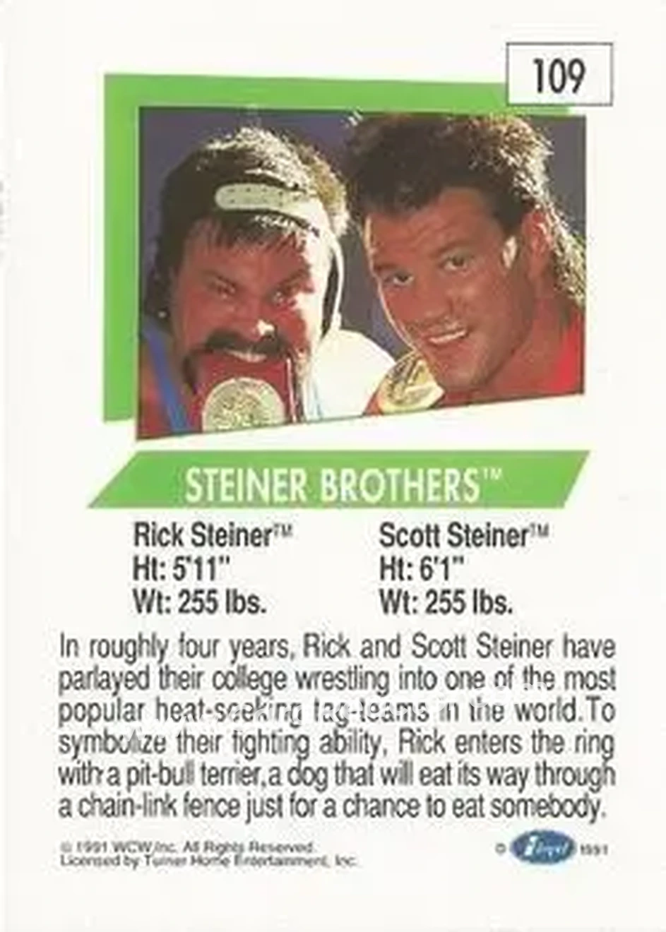 1991 Impel WCW #109 - The Steiner Brothers