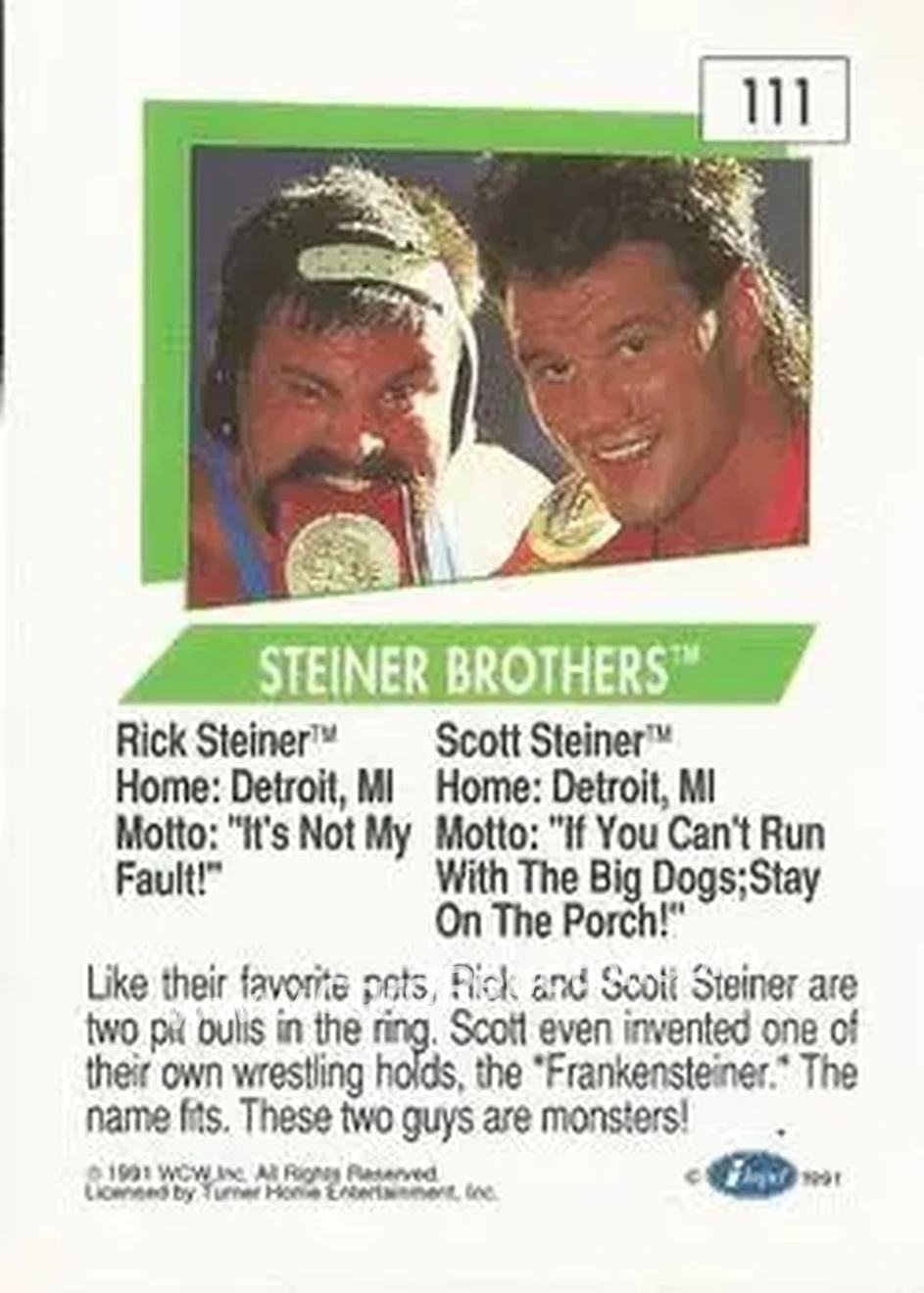 1991 Impel WCW #111 - The Steiner Brothers