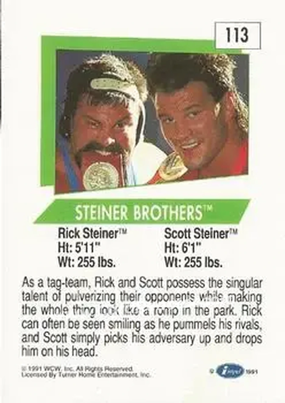 1991 Impel WCW #113 - The Steiner Brothers 1991 Impel WCW #113 - The Steiner Brothers