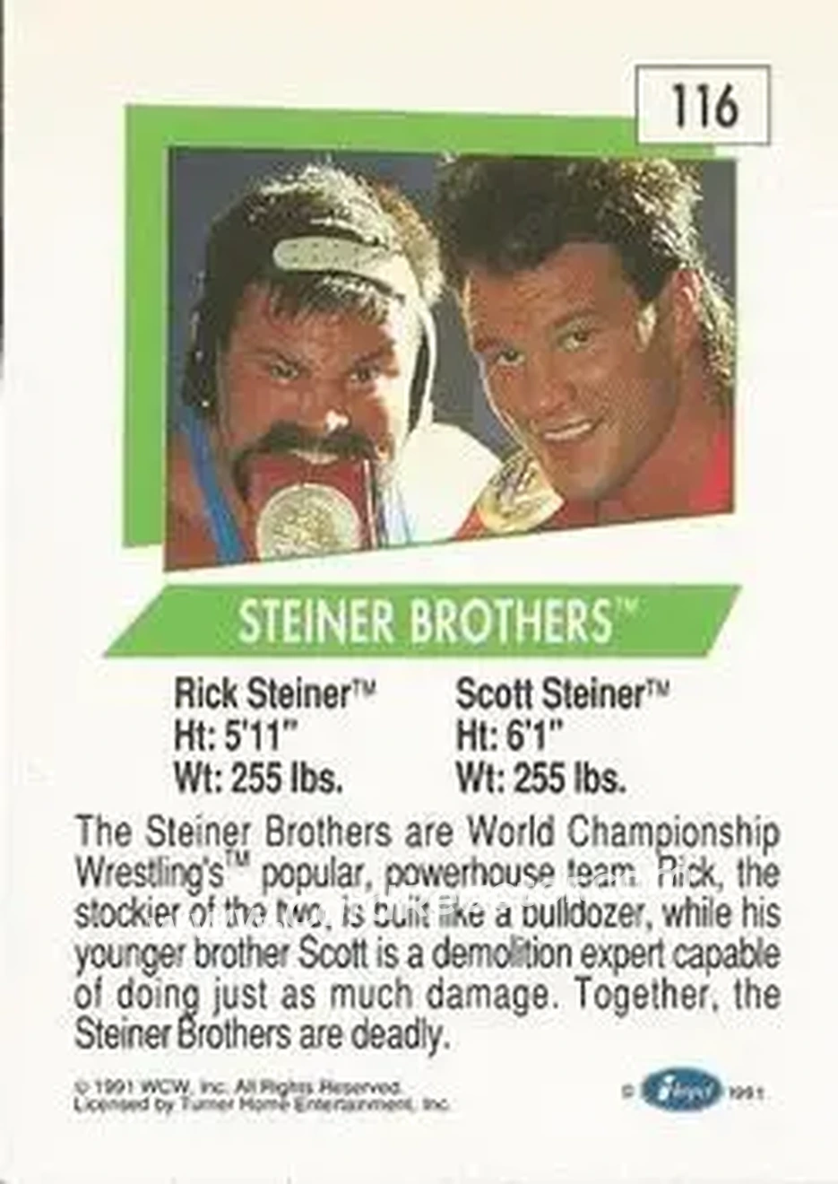 1991 Impel WCW #116 - The Steiner Brothers