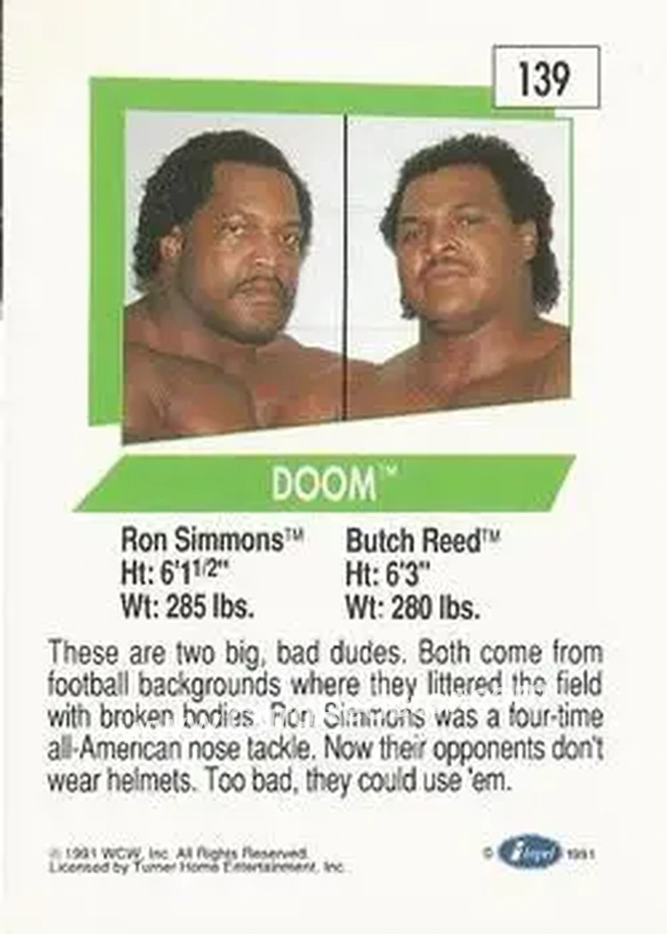 1991 Impel WCW #139 - Card #139