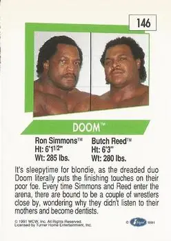 1991 Impel WCW #146 - Card #146 - Back