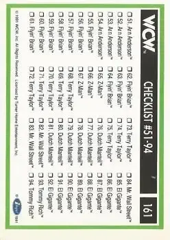 1991 Impel WCW #161 - Card #161 - Back